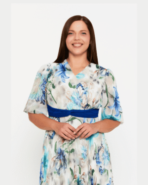 MidiKleid – Sax Blueaus Chiffon-curve