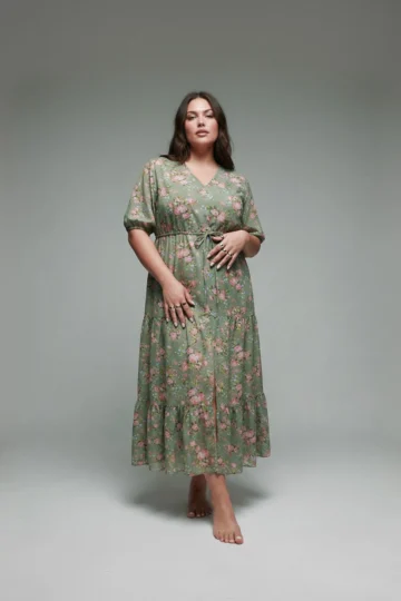 Bloom Maxikleid sagegrün