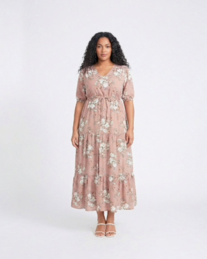 Bloom Maxikleid Rose mit Blumen
