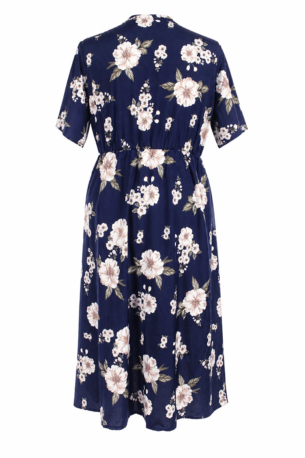 Navy Curves Size-plus Bloom Midikleid Rückseite