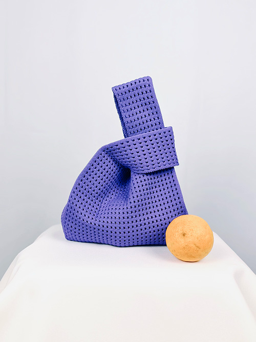 LUNA Stricktasche mit Lochmuster-Lila