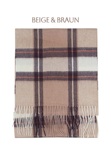 WEIJIA® Kaschmirschal – Beige & Braun
